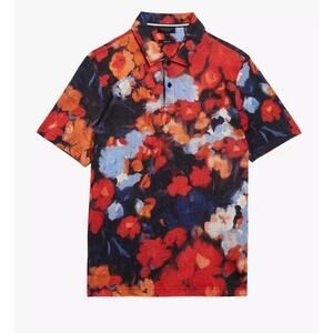 TED BAKER XL DARLY FLORAL LINEN POLO SIZE 5  NWT MSRP $175